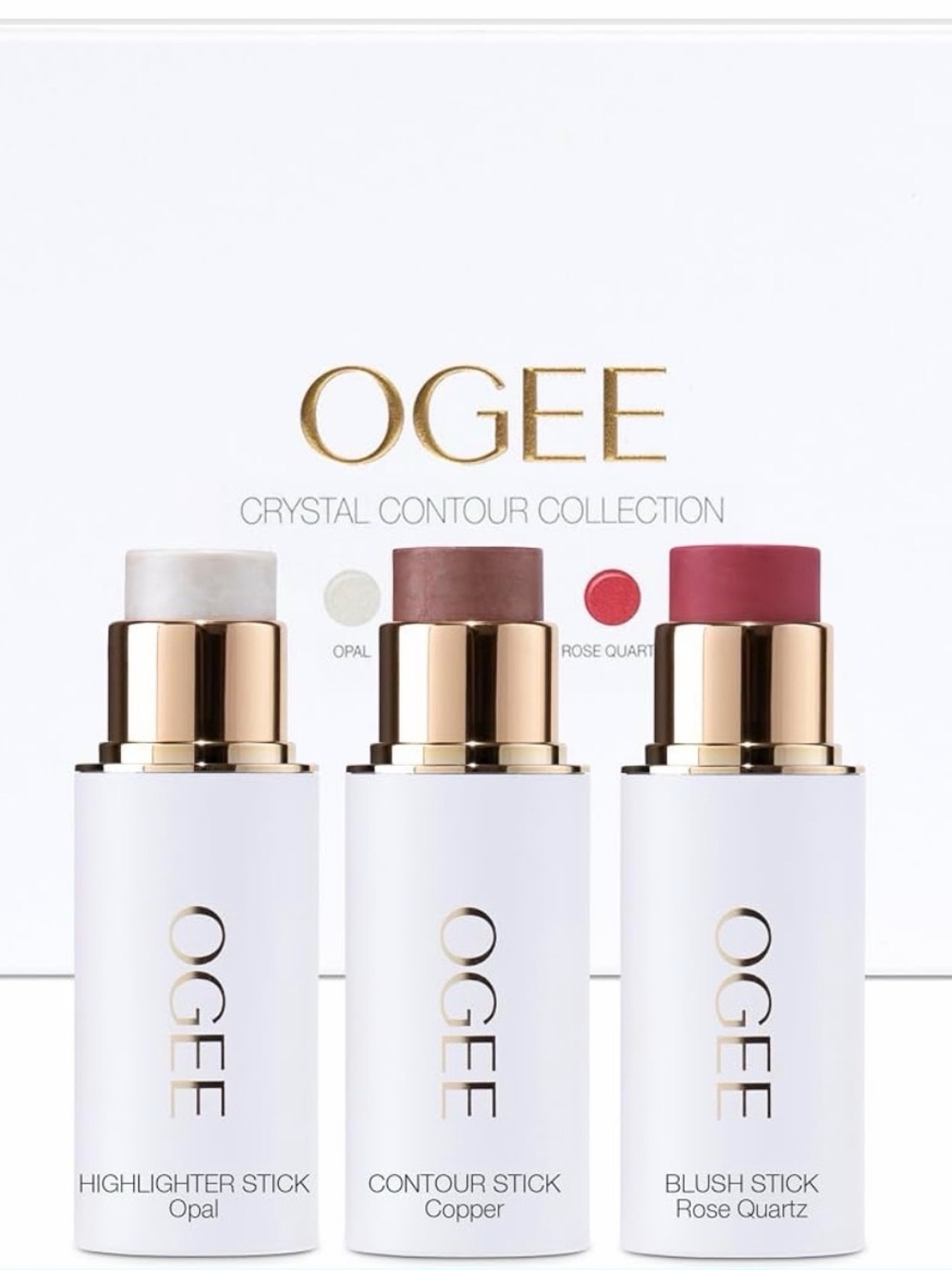 OGEE Crystal Contour Collection - Opal, Copper & Rose Quartz Sticks